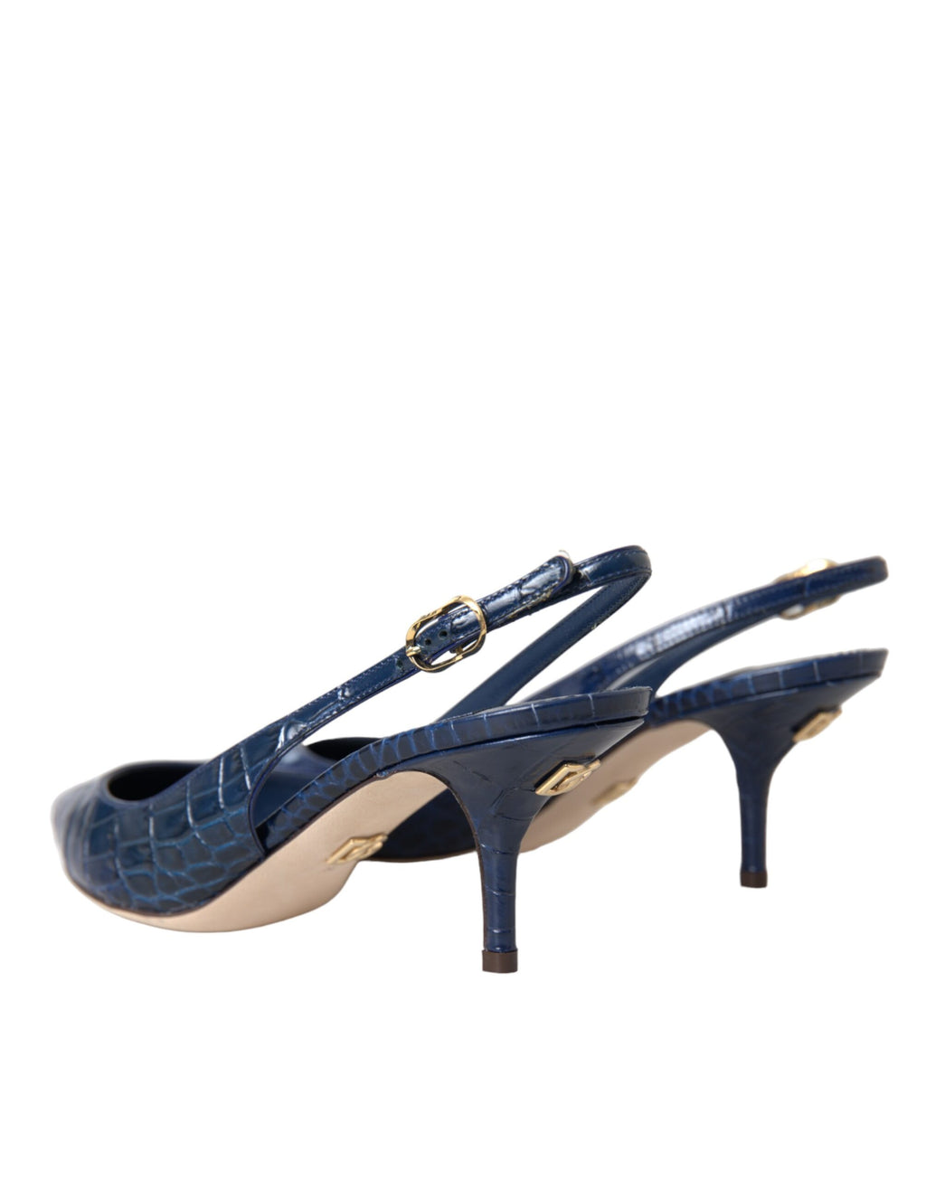 Mørkeblå krokodilleskinnslingbacks