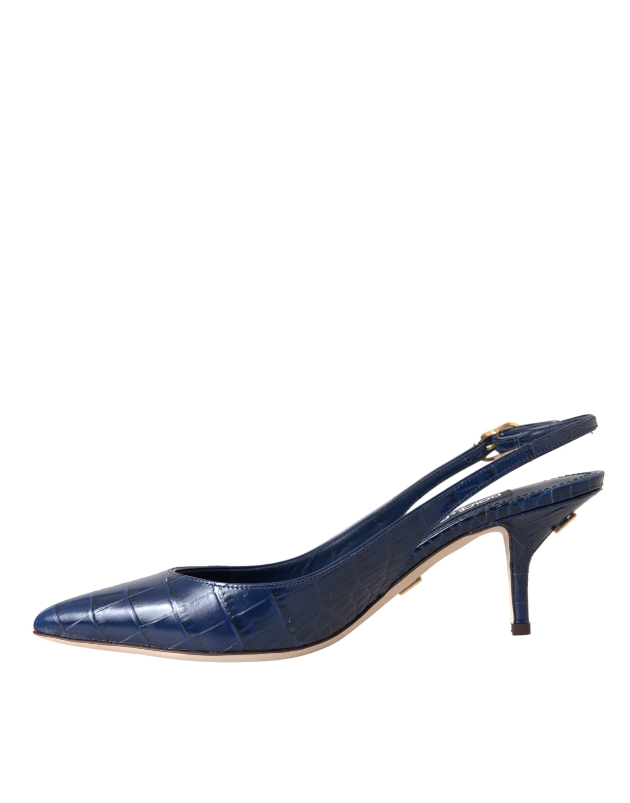 Mørkeblå krokodilleskinnslingbacks