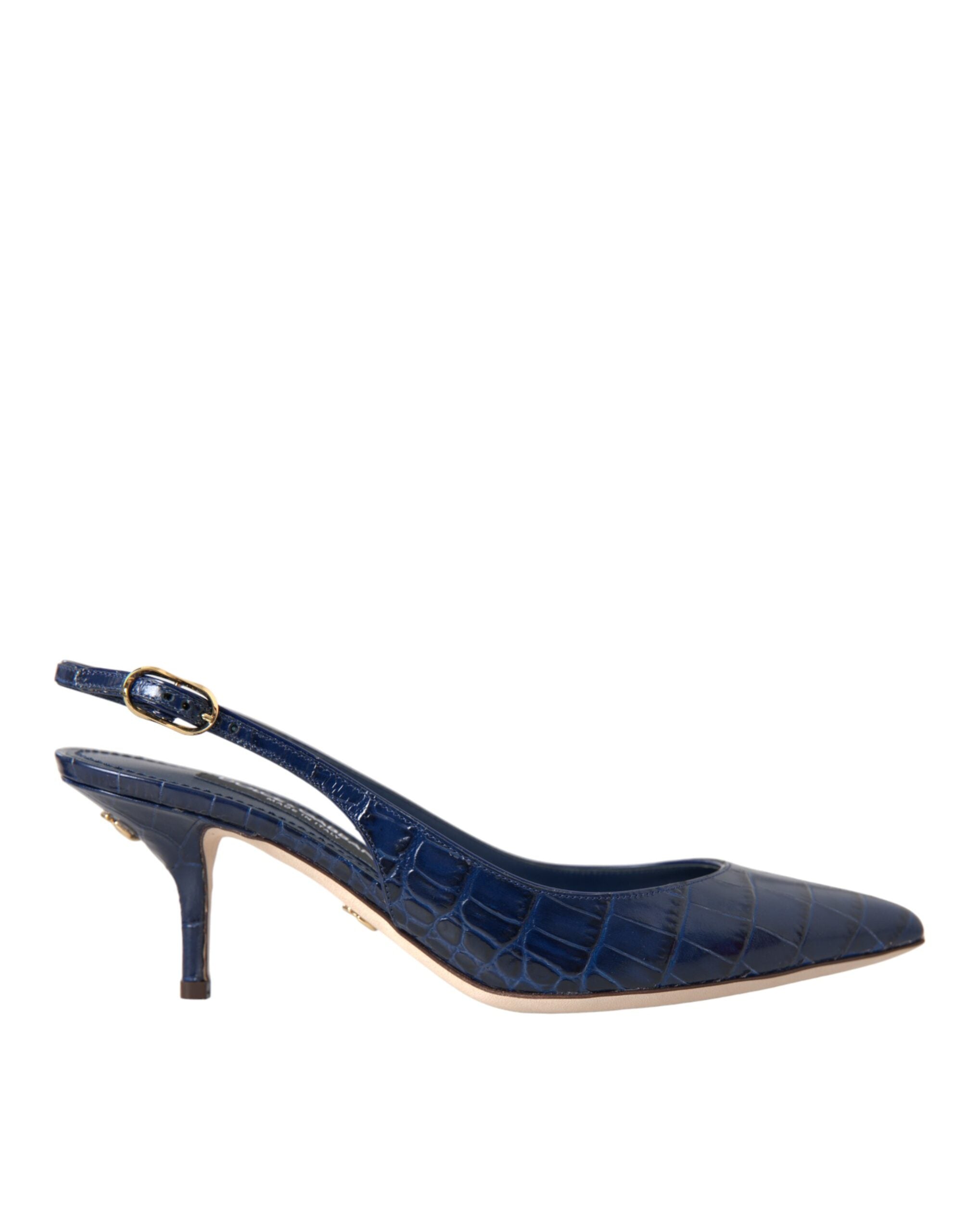 Mørkeblå krokodilleskinnslingbacks