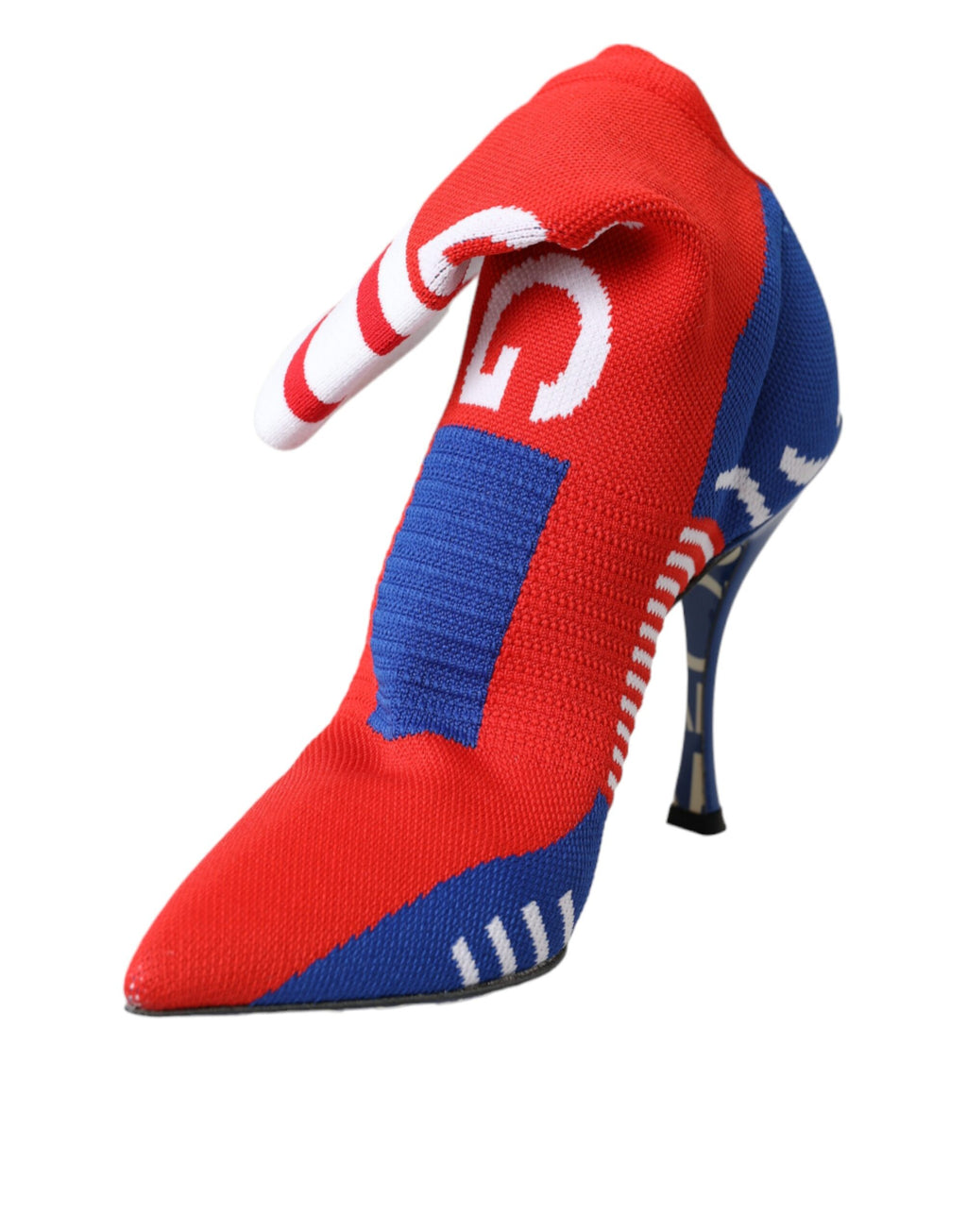 Röda Blå Stretchiga Sock Style Ankelboots Logotypskor