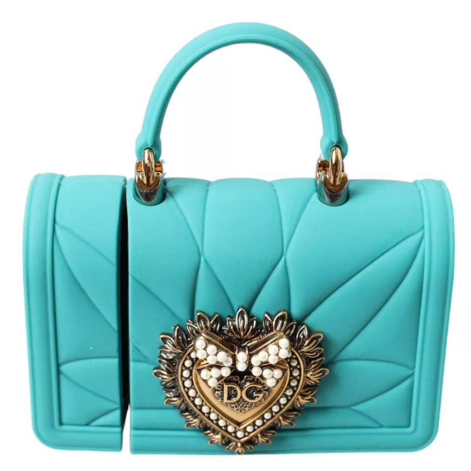 Turkos silikon Devotion Heart Bag-fodral till handfodral till Airpods