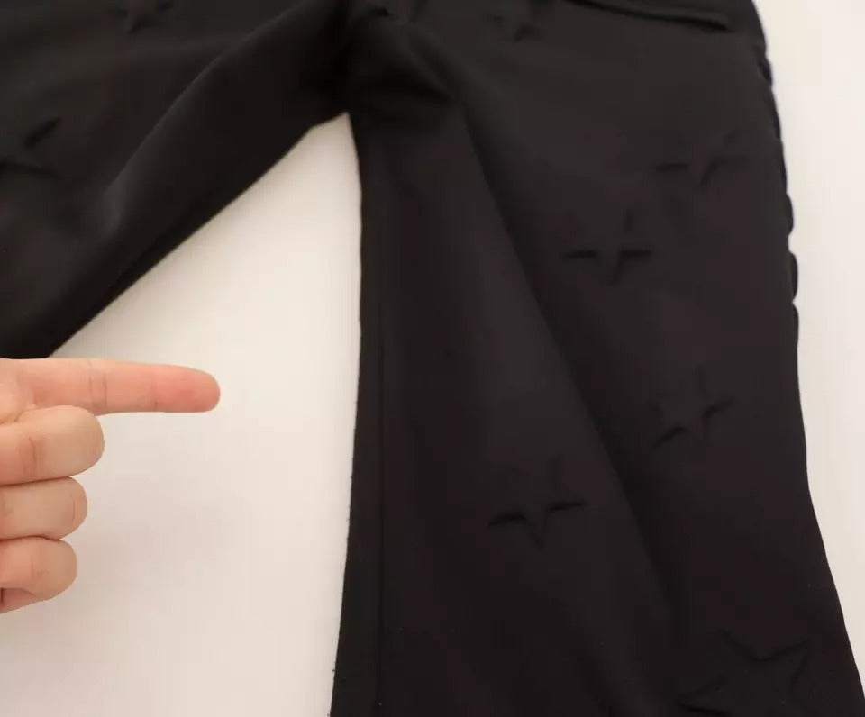 Svarta joggingbyxor för kvinnor i polyester