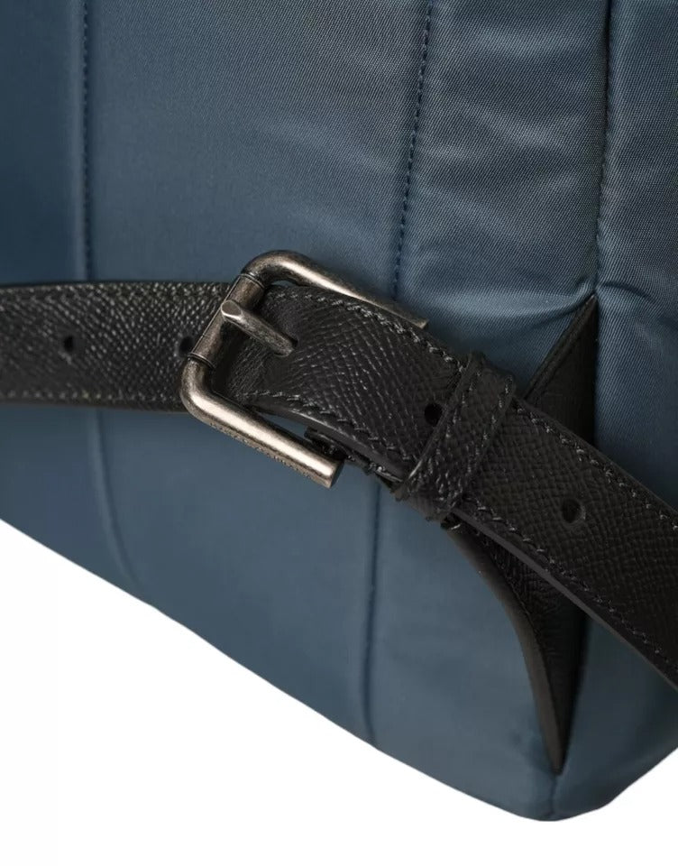 Blå nylon #DGFamily Patch herrryggsäck