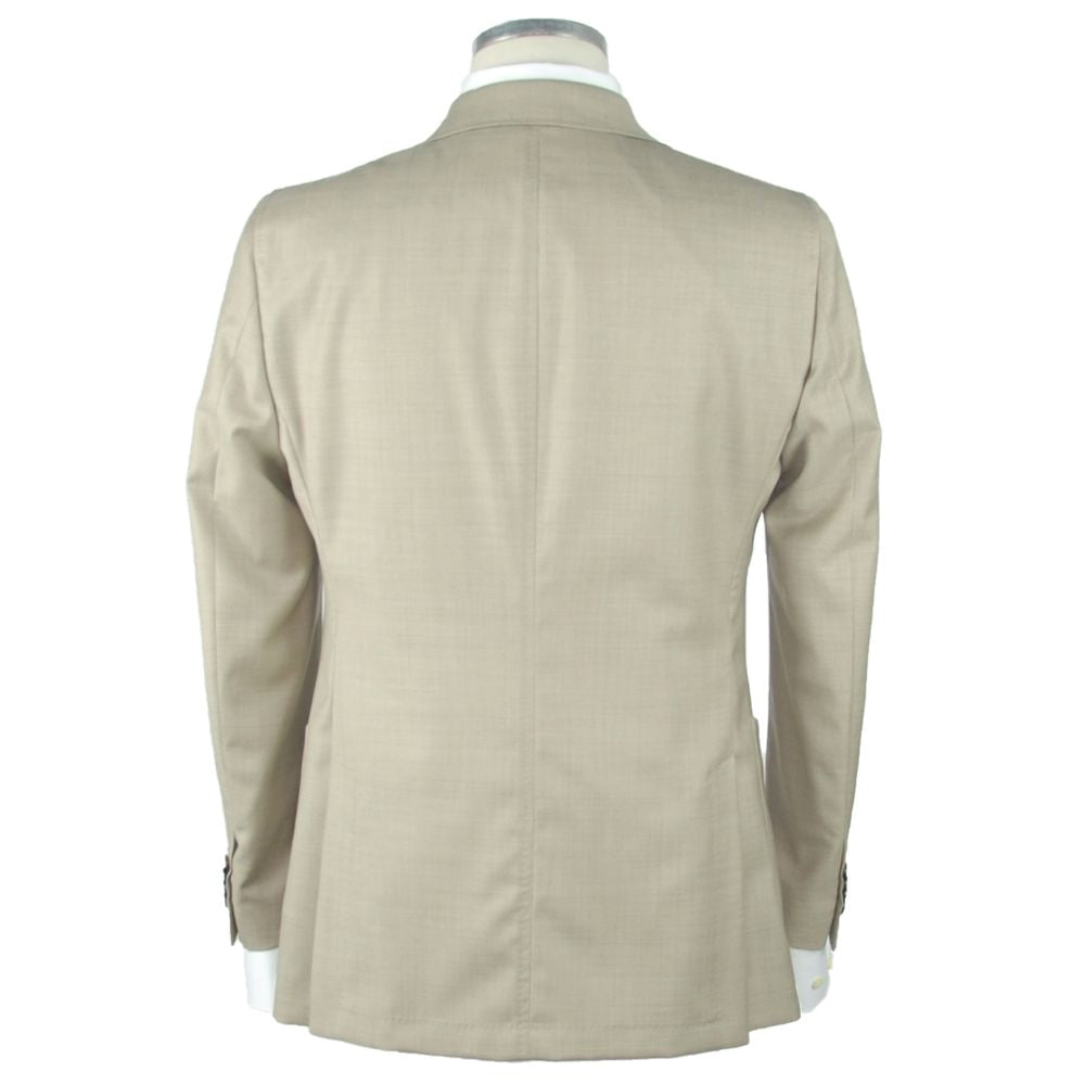 Beige ullblazer for menn