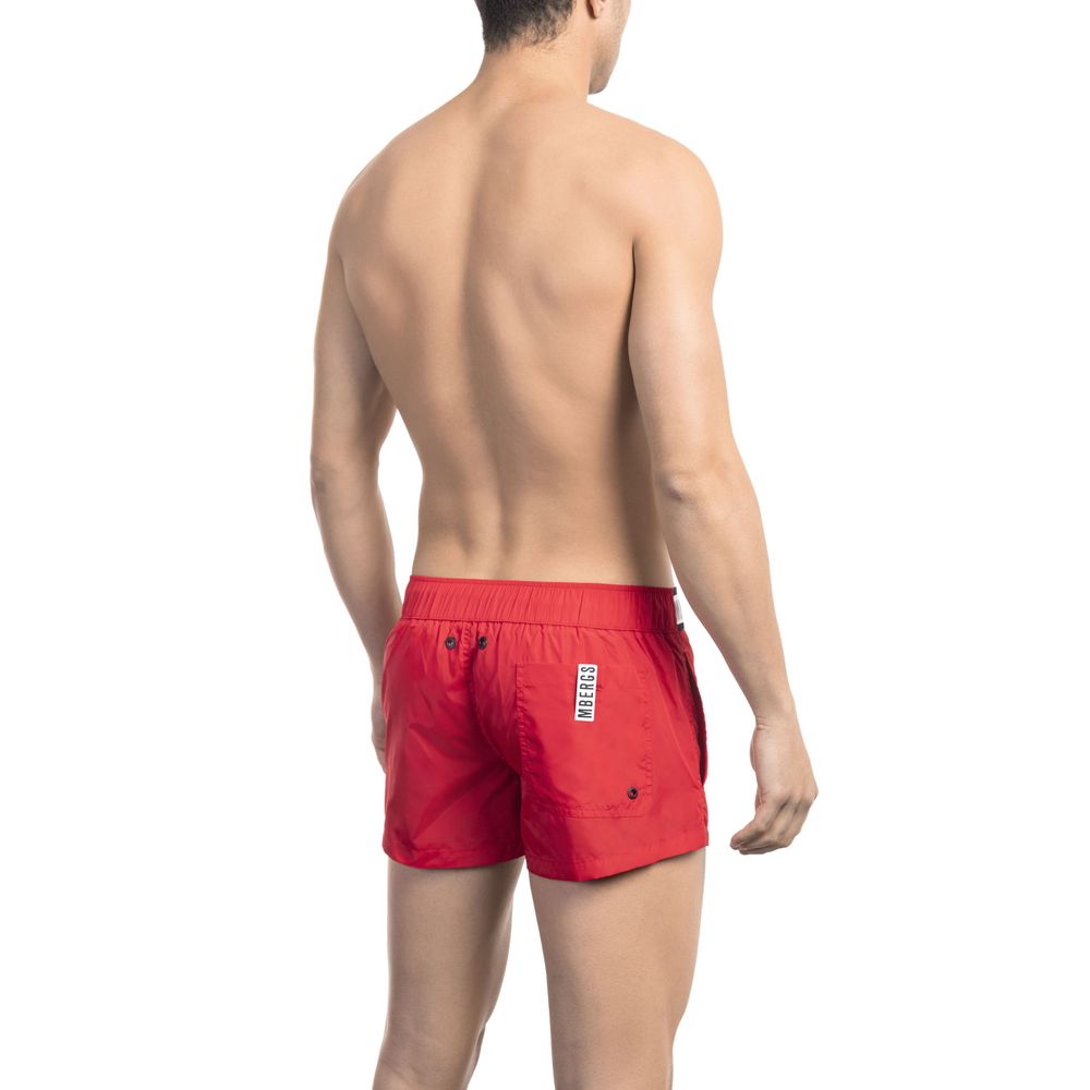 Röda polyamid herr badshorts