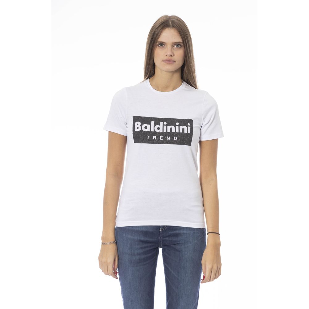 Baldinini Trend Vit Bomull Dam T-shirt