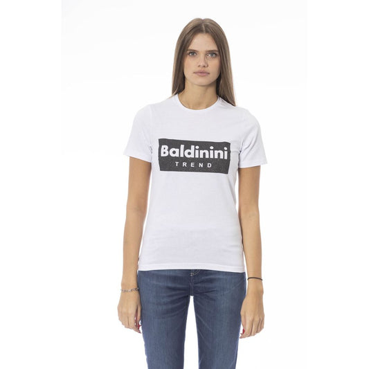 Baldinini Trend Vit Bomull Dam T-shirt