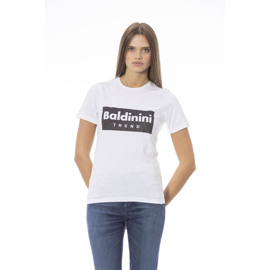Baldinini Trend Vit Bomull Dam T-shirt