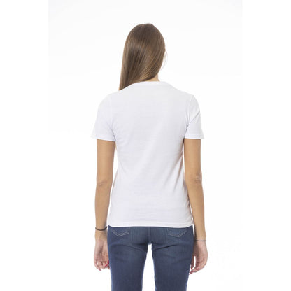 Baldinini Trend Vit Bomull Dam T-shirt