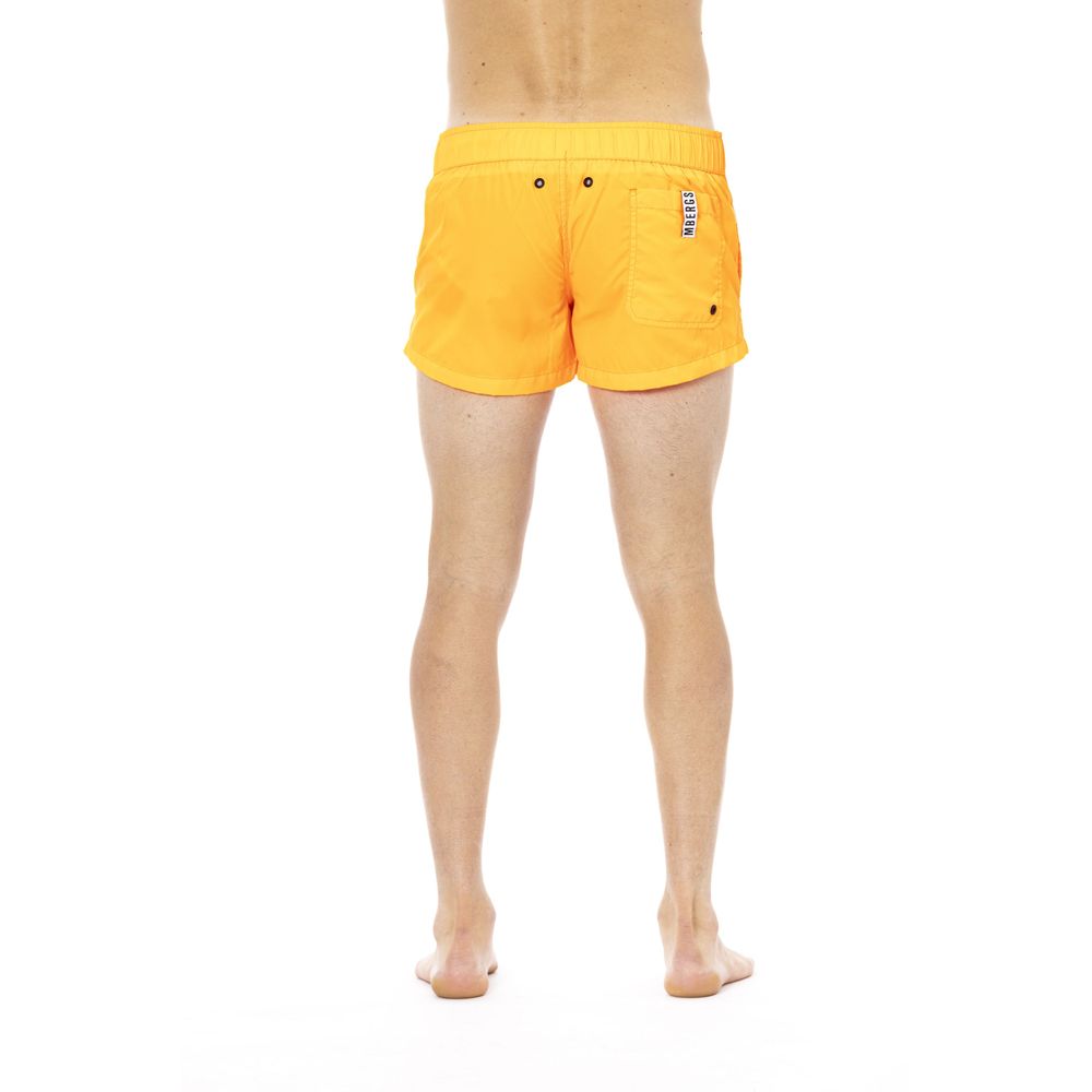 Orange polyamid herr badshorts