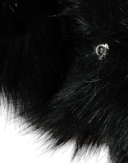 Dolce &amp; Gabbana Svart Fuskepels Helhodehatt