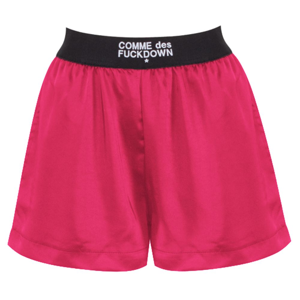 Fuchsia polyester shorts