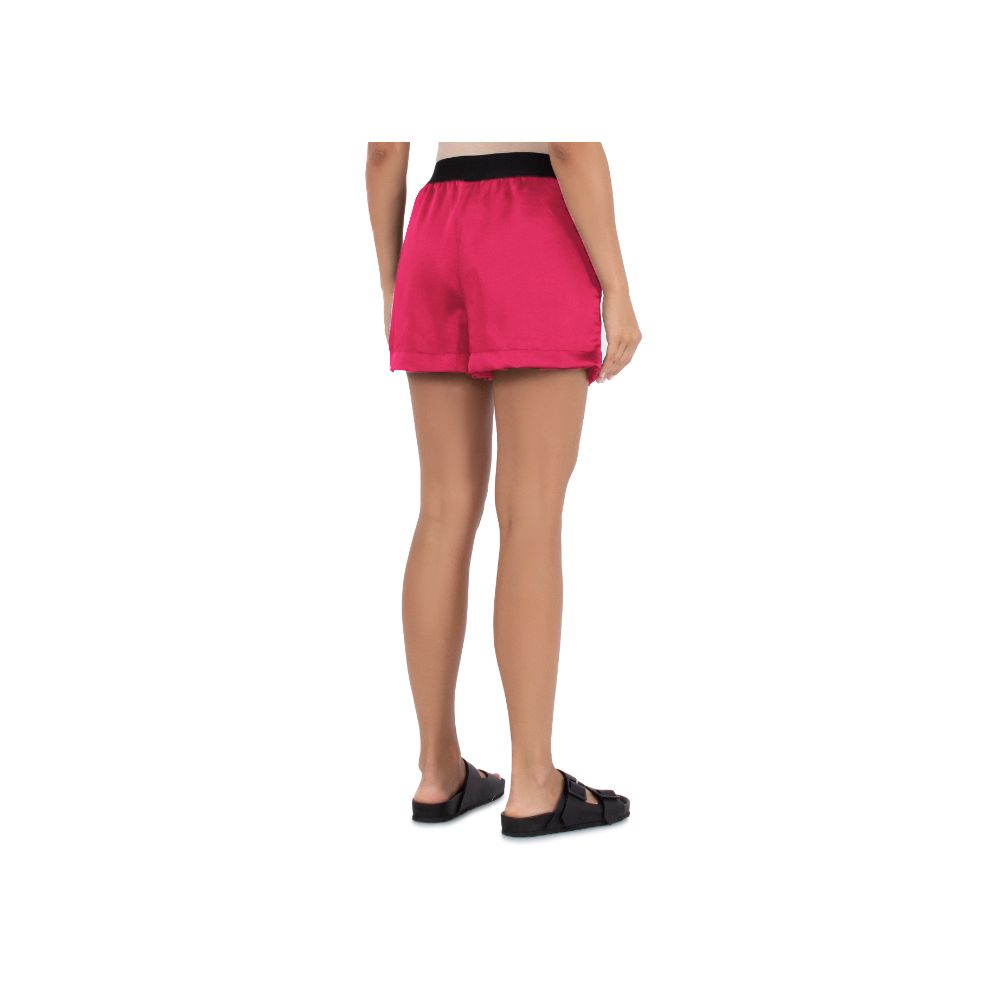 Fuchsia polyester shorts
