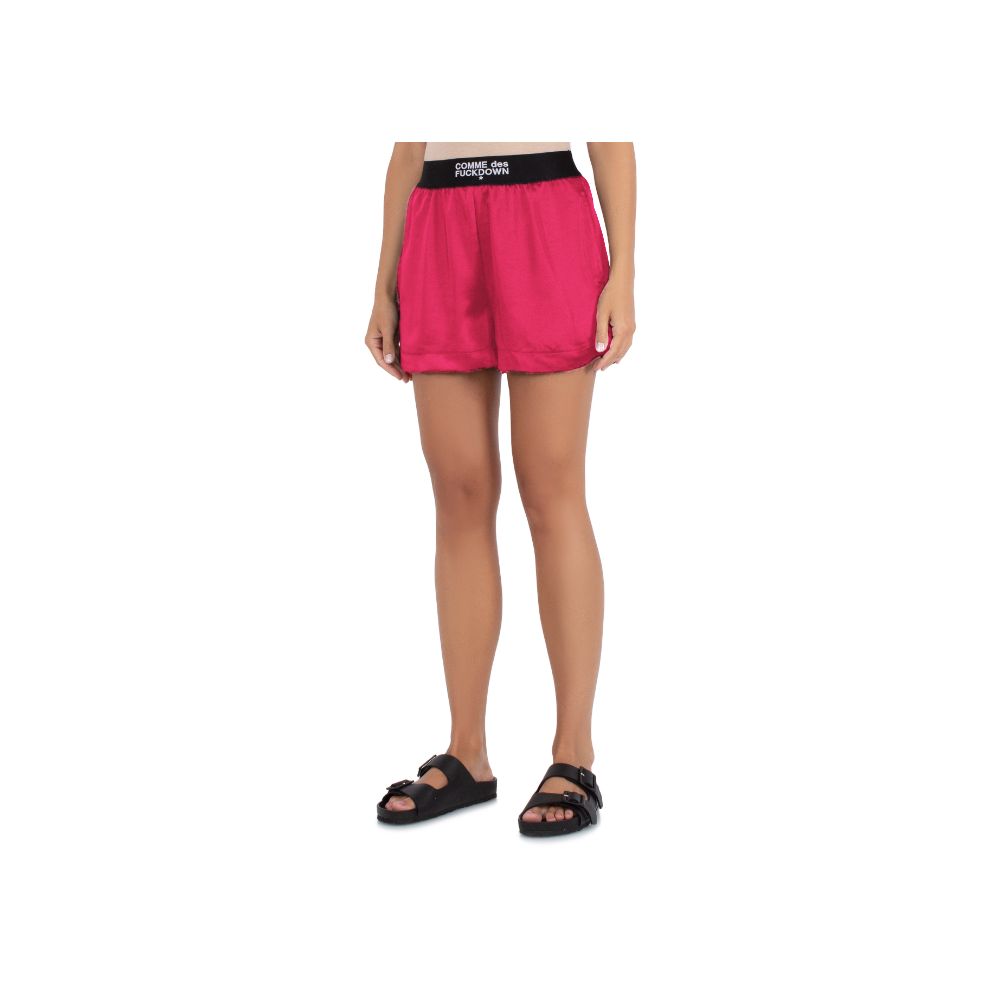Fuchsia polyester shorts