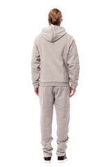 Billionaire Italian Couture Gray Cotton Hooded Sweatsuit