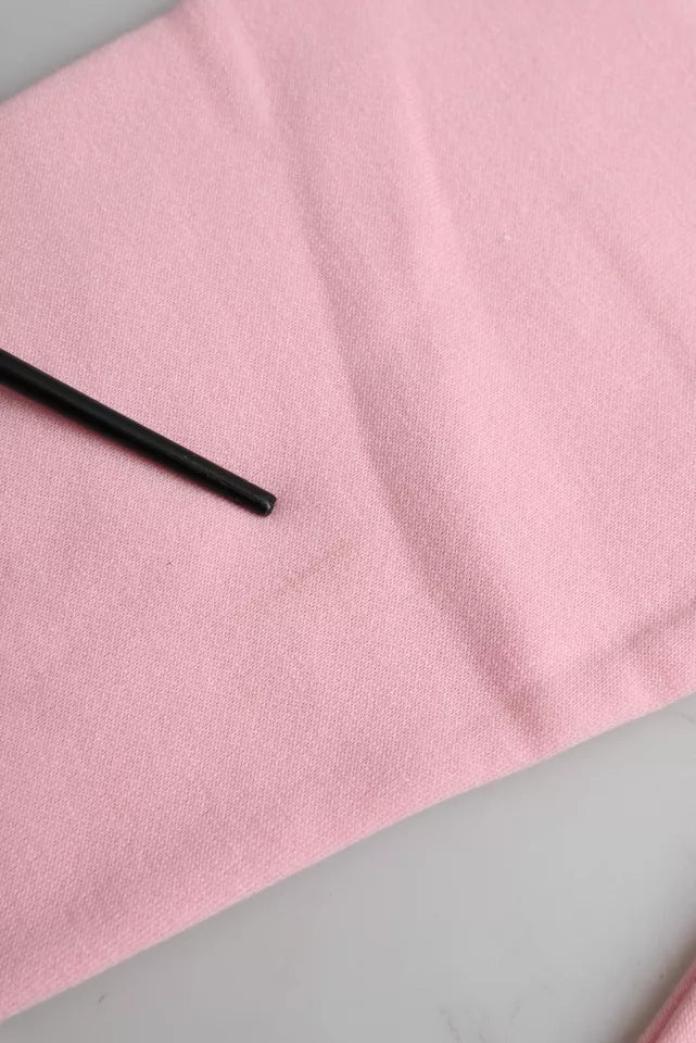 Rosa bomullslogotyptryck långärmad tröja