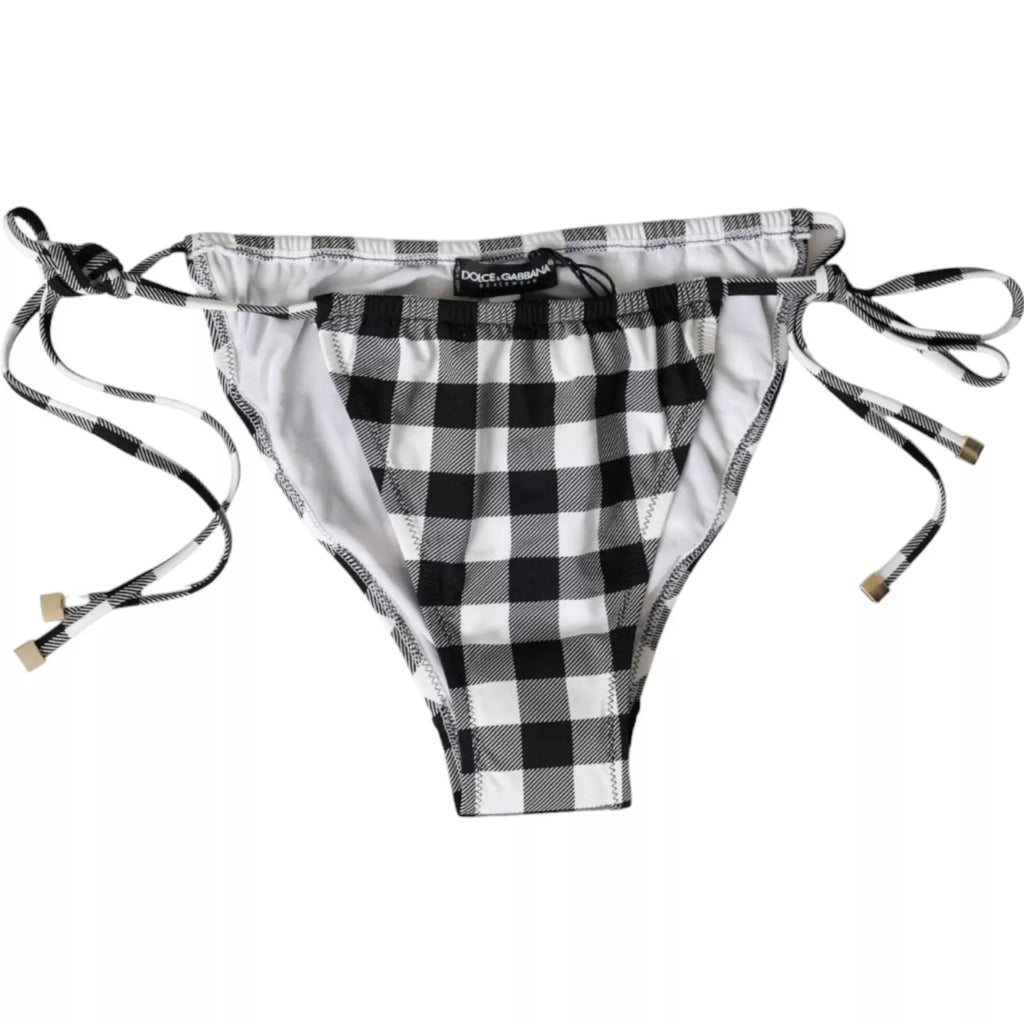 Svartvita Rutiga Badkläder Strandbyxor Bikini