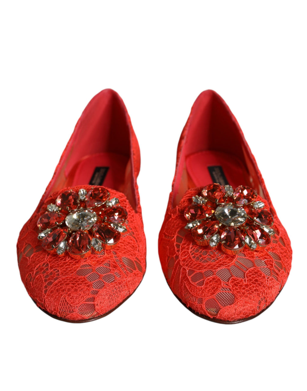 Korall blonder krystall ballerinasko loafers