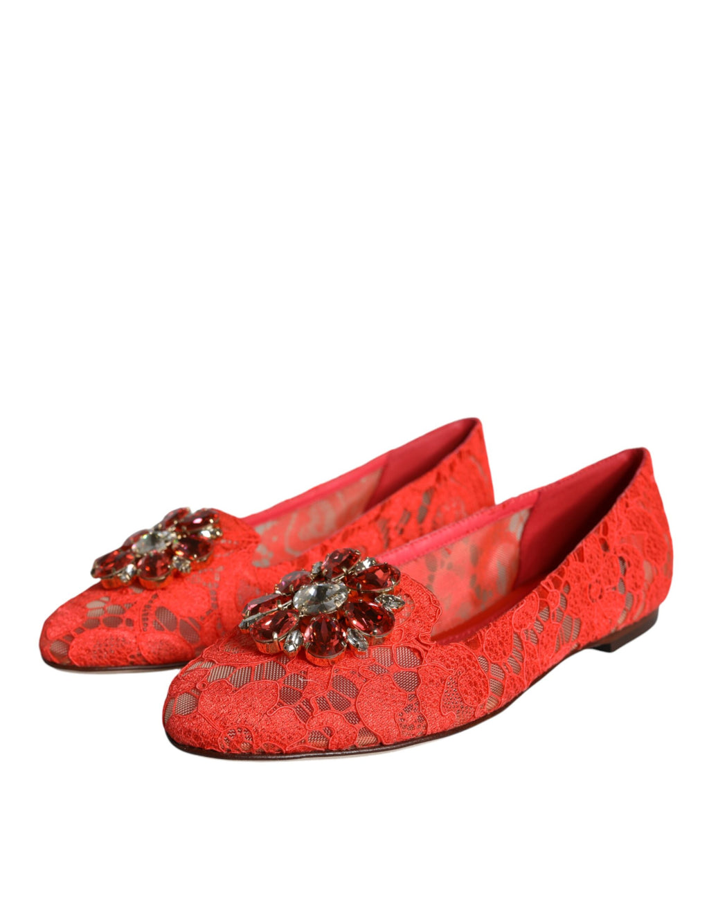 Korall blonder krystall ballerinasko loafers