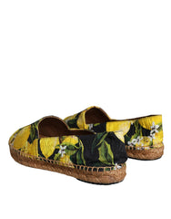 Dolce & Gabbana Multicolor Lemon Slip On Espadrilles Shoes