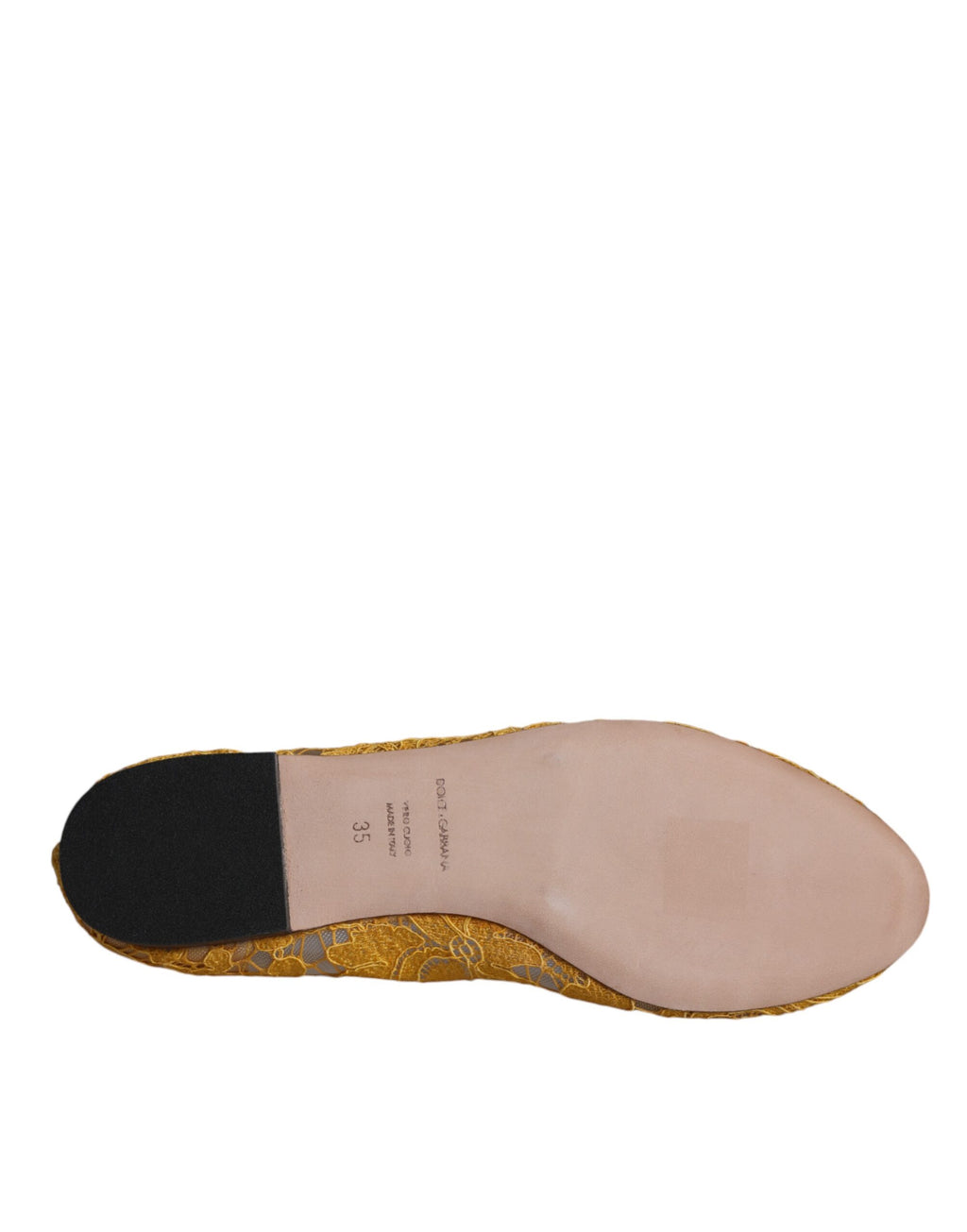 Sennepfargede blonder krystall ballerinasko med loafers