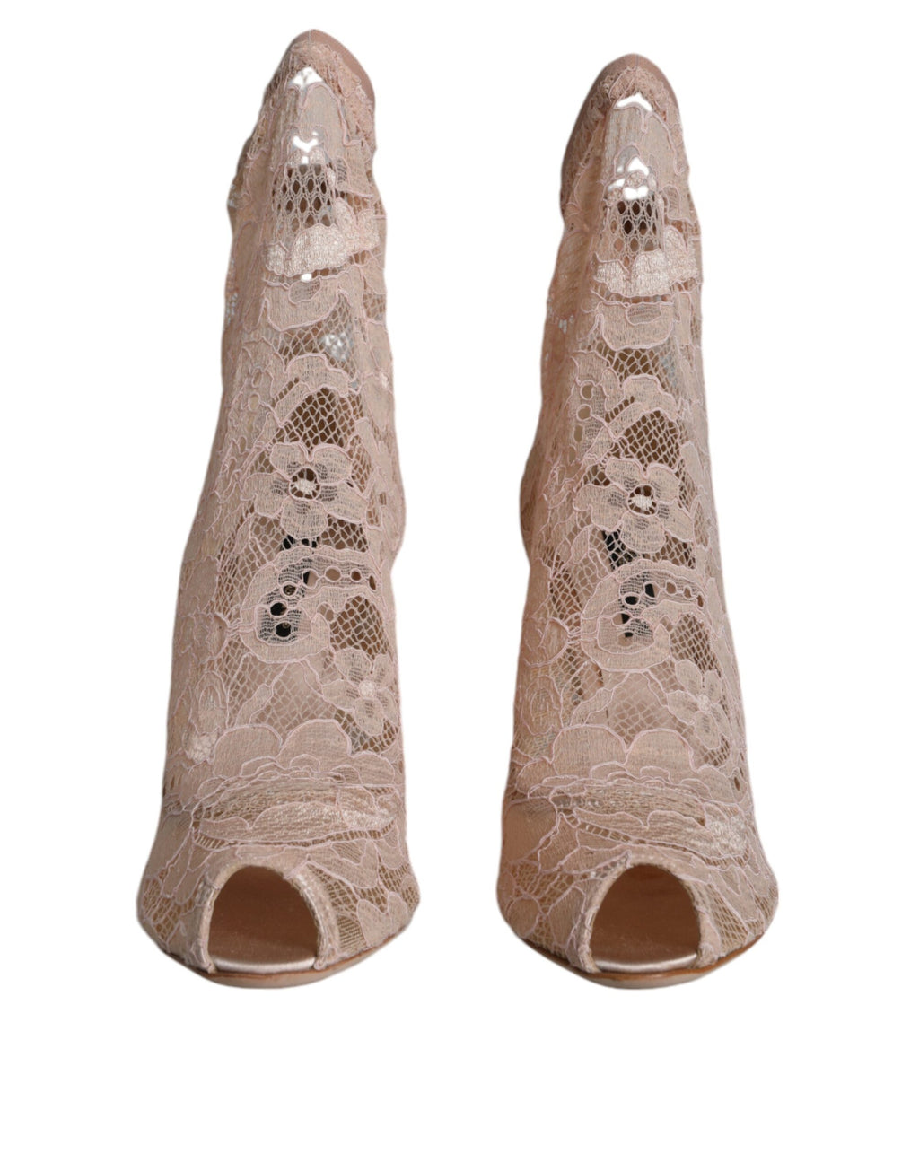 Beige Stretchiga Taormina Spetsstövlar Skor