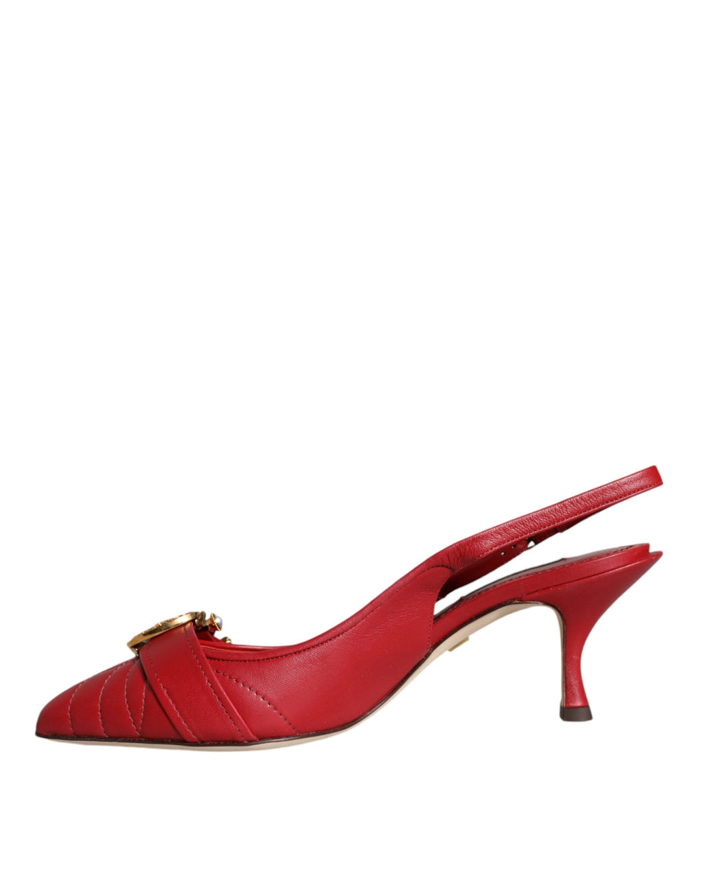 Røde Devotion Slingback-sko med hæler i skinn