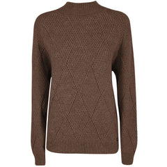 Yes Zee Brown Acrylic Women Sweater
