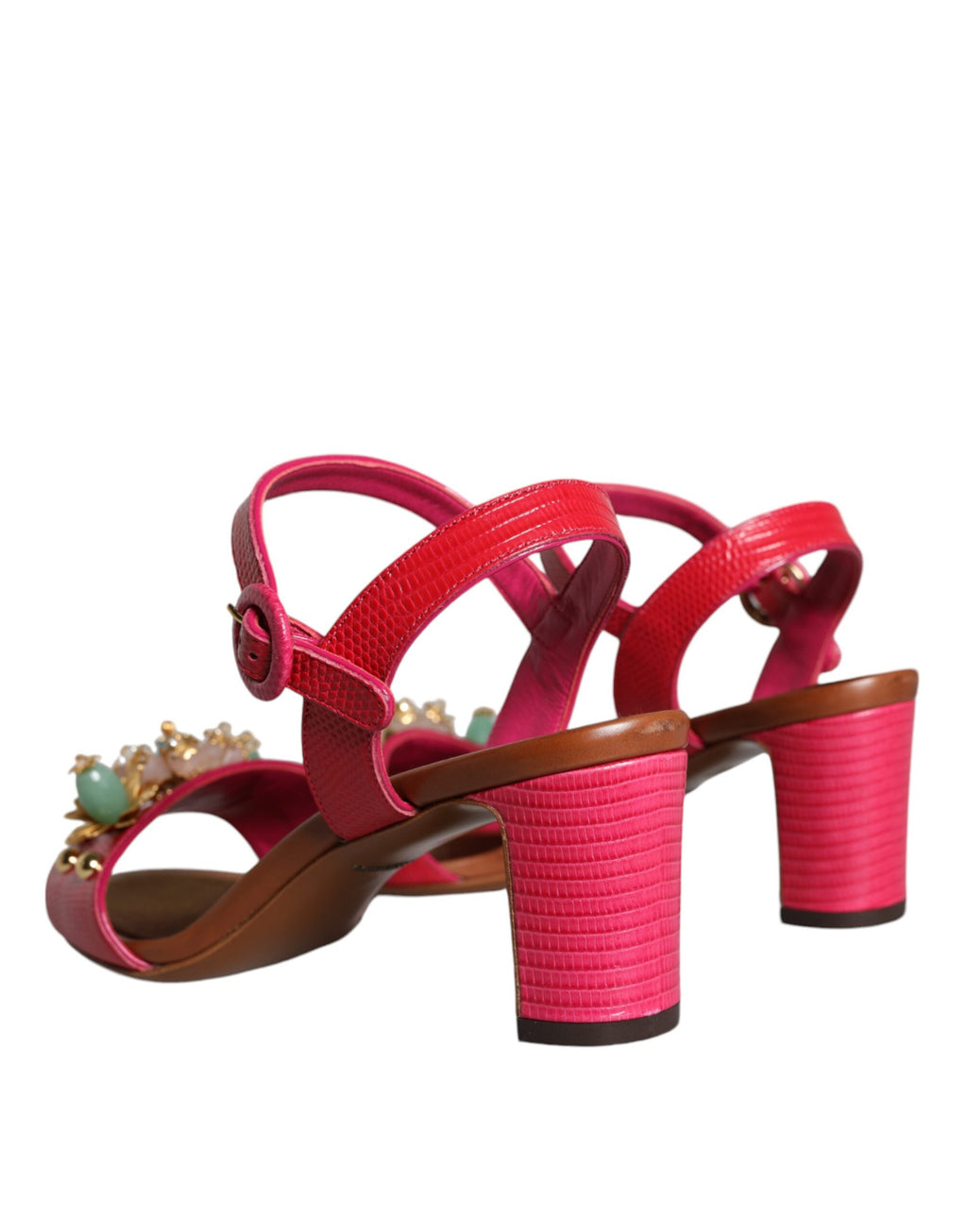 Fuchsia skinnpyntede Keira-sandaler i sko