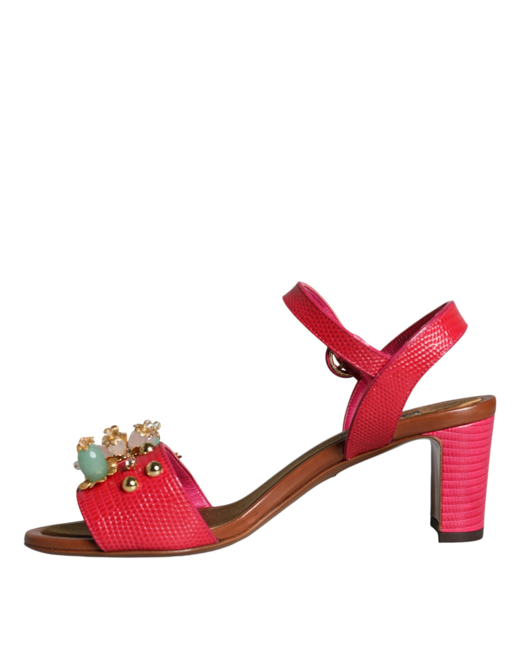 Fuchsia skinnpyntede Keira-sandaler i sko