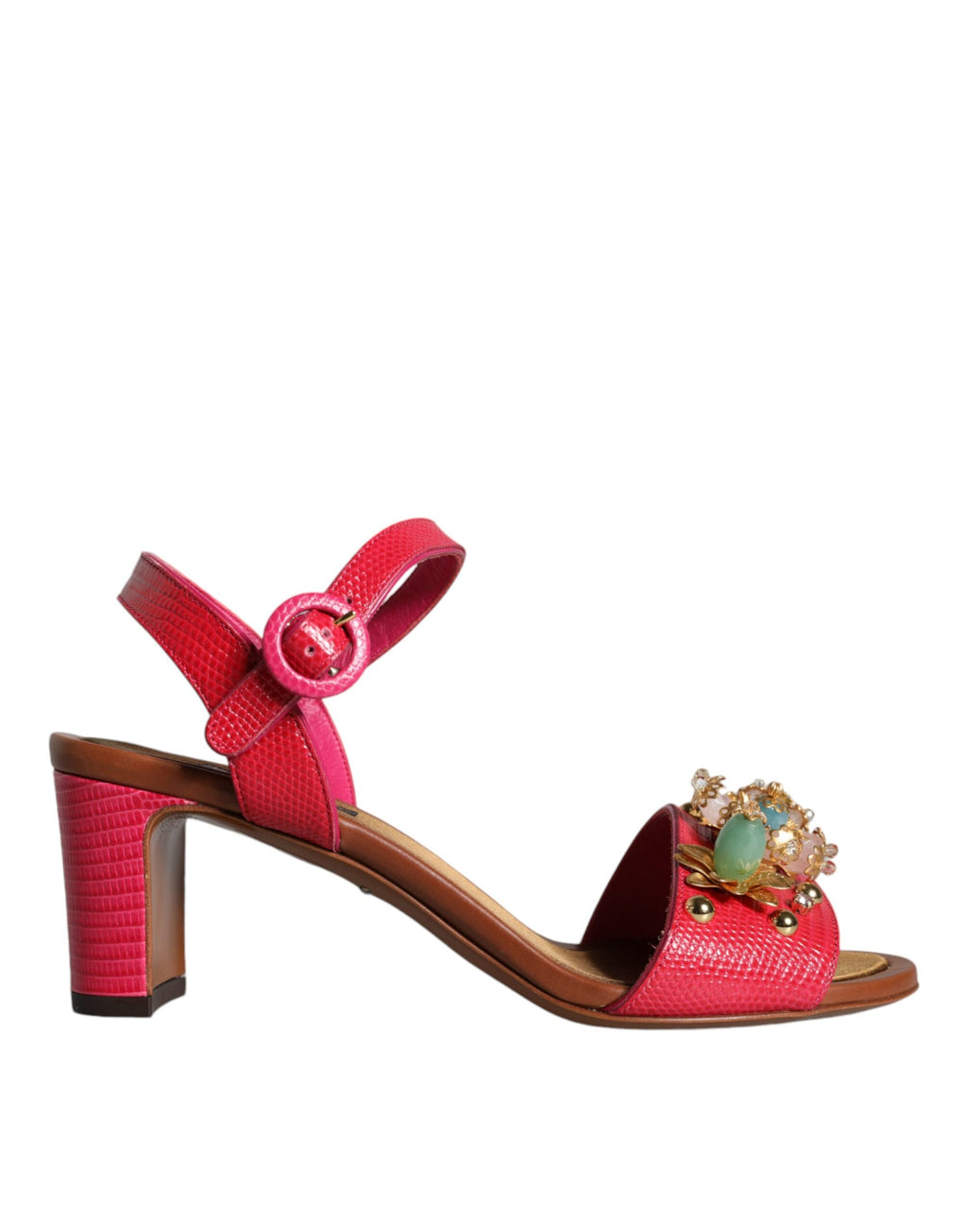 Fuchsia skinnpyntede Keira-sandaler i sko