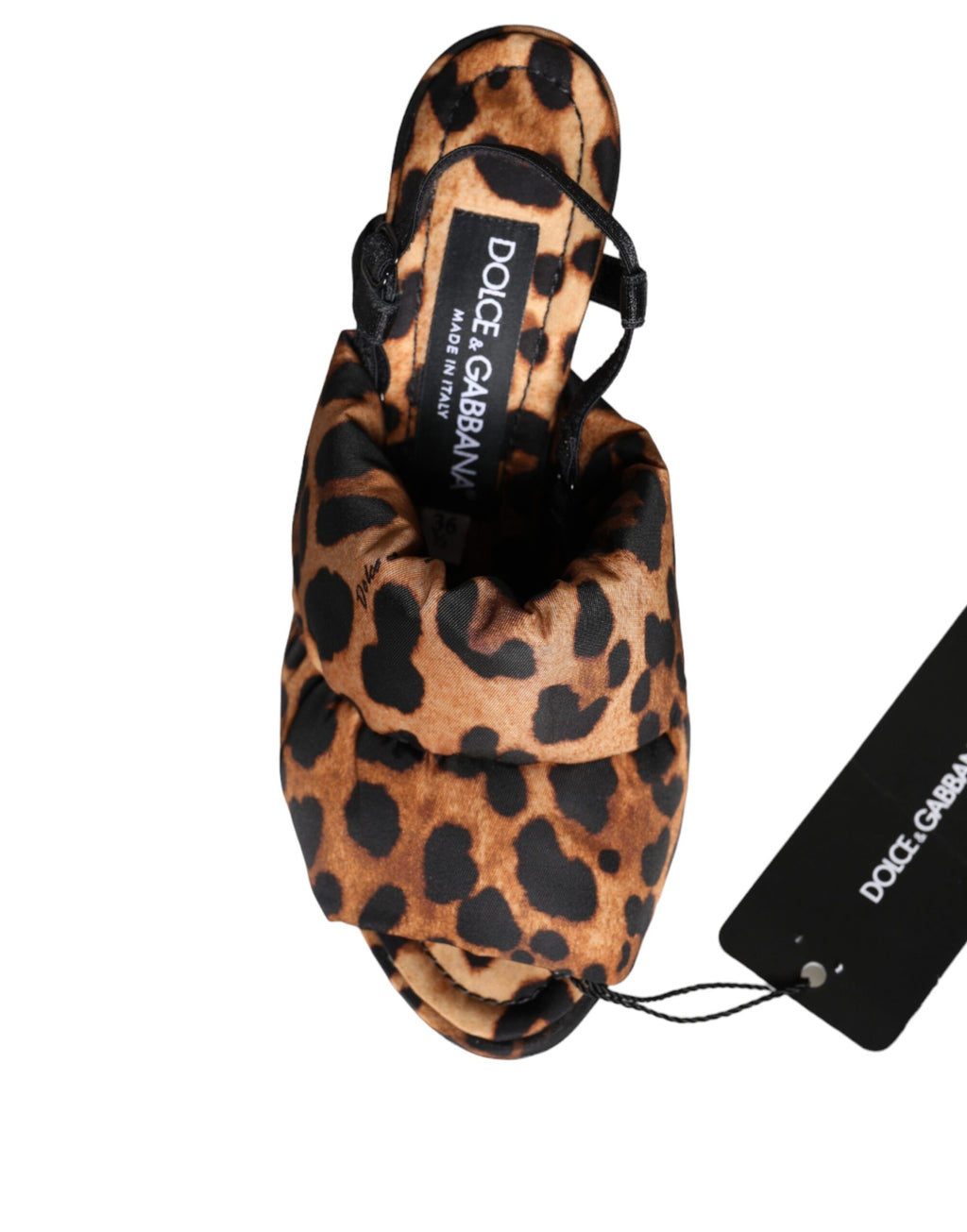 Brune leopardfargede Keira slingback-sandaler