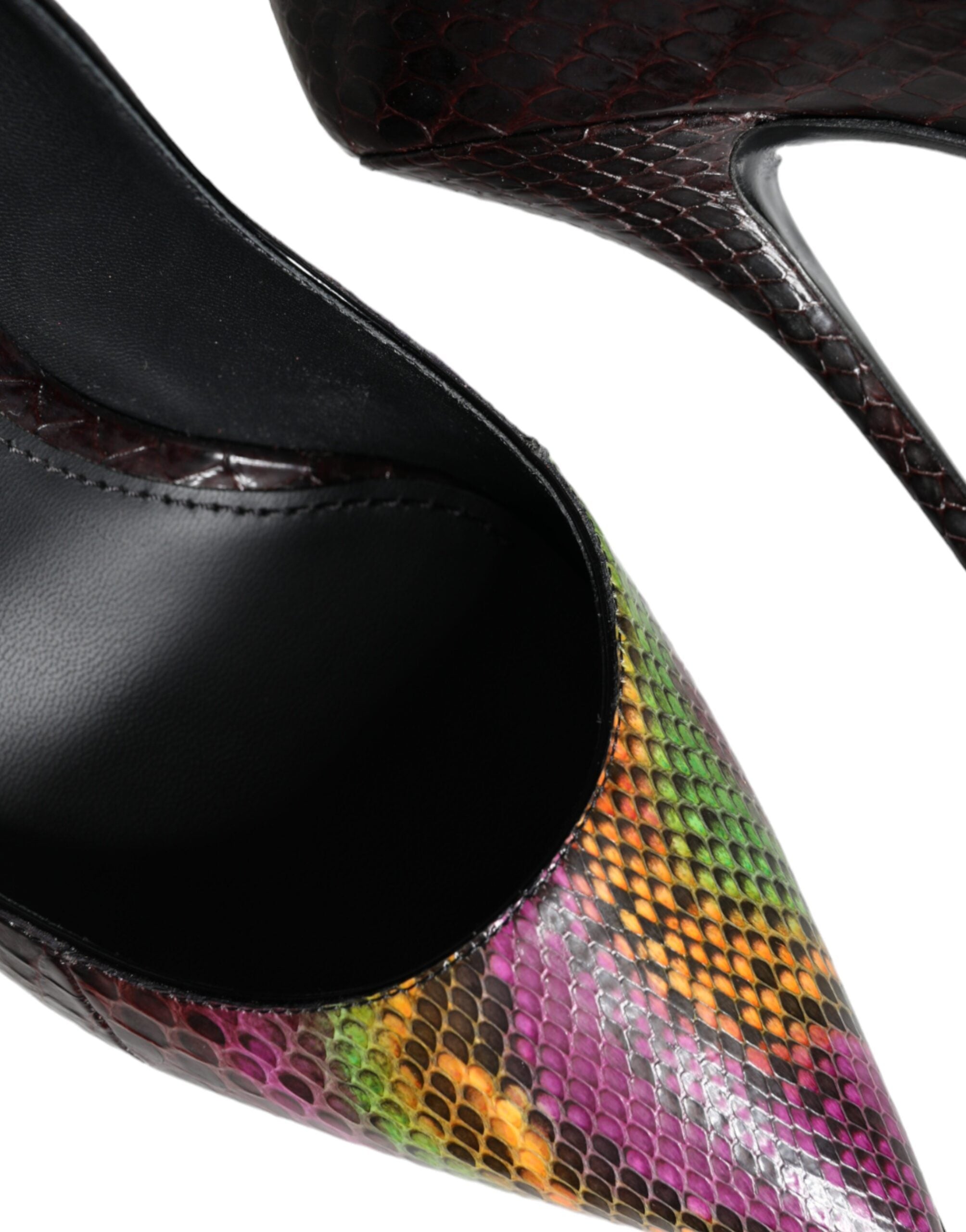 Flerfärgade Exotiska Läderklackar Pumps Skor