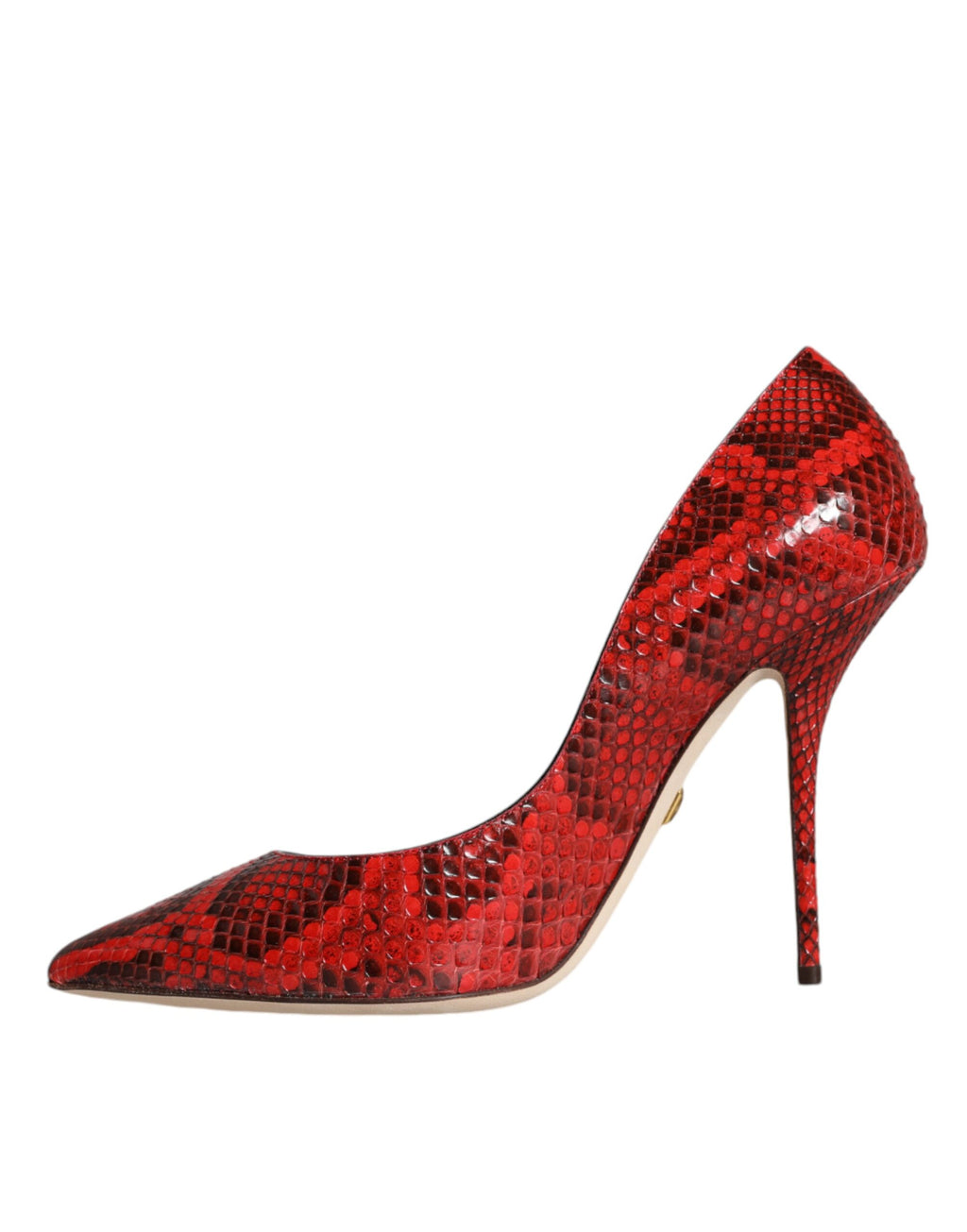 Röda Läder Stilettklackade Pumps Skor