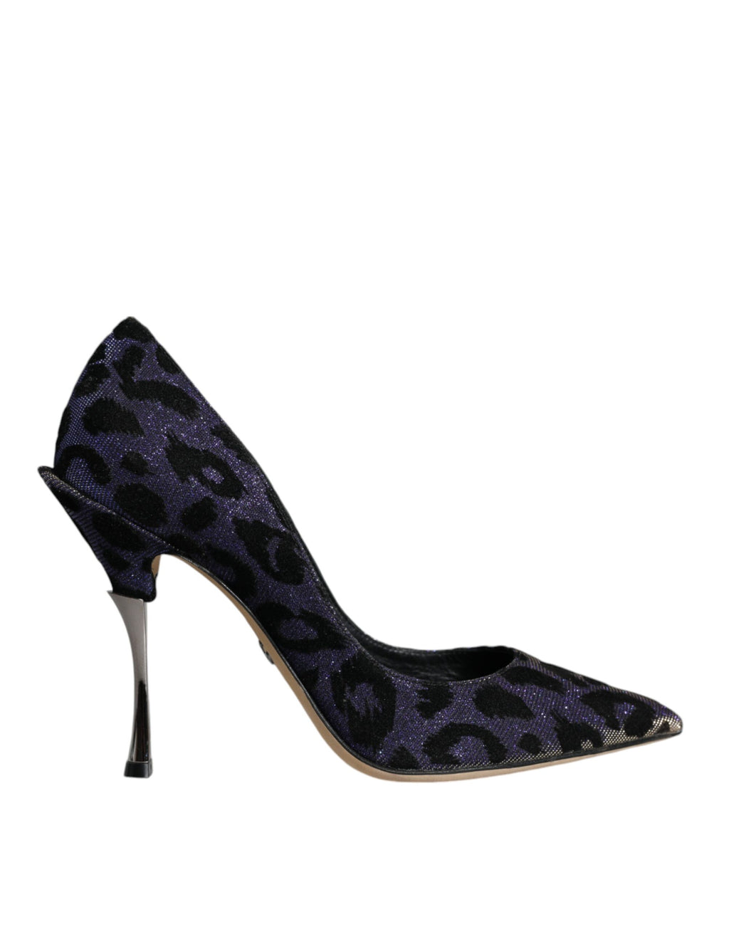 Violetta Leopardfärgade Lurex Högklackade Pumps Skor