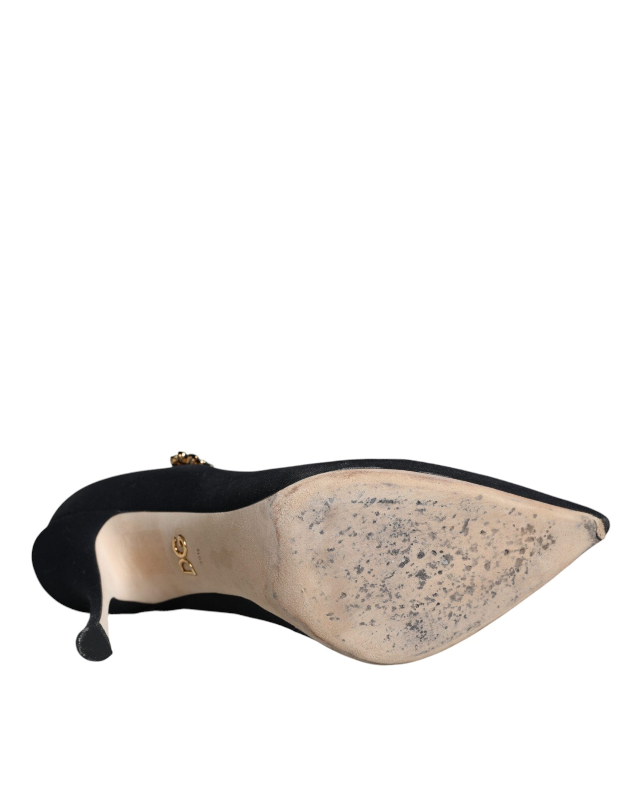 Svarta Mary Jane Jersey Kristall Pumps Skor
