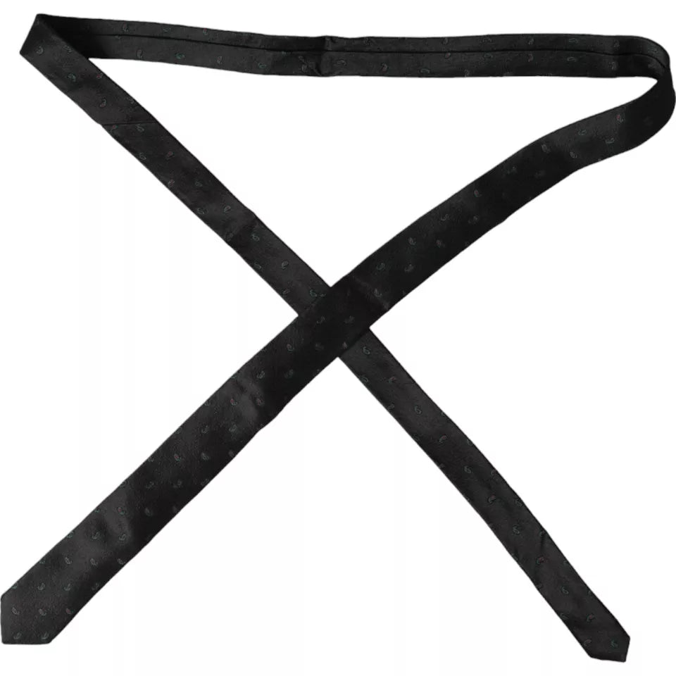 Dolce &amp; Gabbana Black Fantasy 100% silke justerbart herreslips