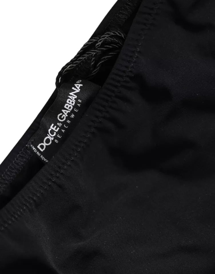 Svarta nylon badkläder strandbyxor bikini
