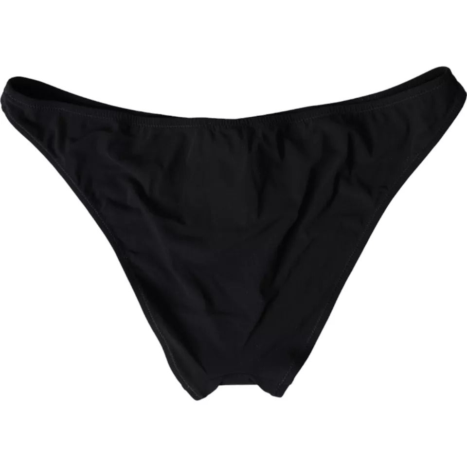 Svarta nylon badkläder strandbyxor bikini