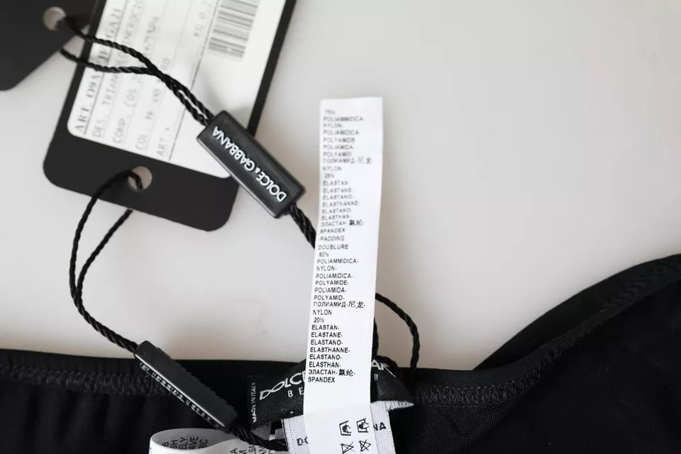 Svarta nylon badkläder strandbyxor bikini