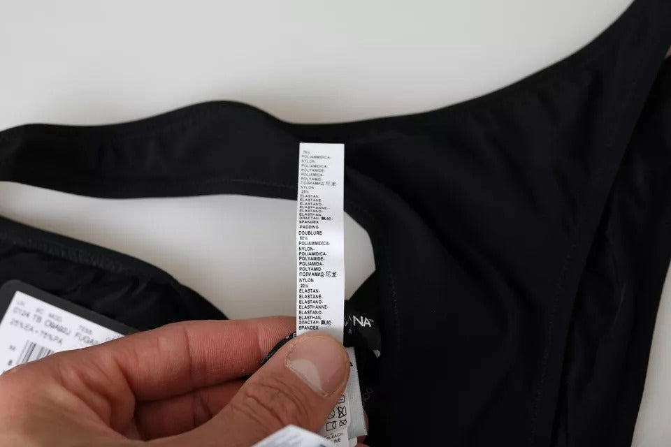Svarta nylon badkläder strandbyxor bikini