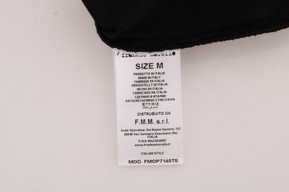 Frankie Morello svart bomull RIDERS rund hals t-shirt