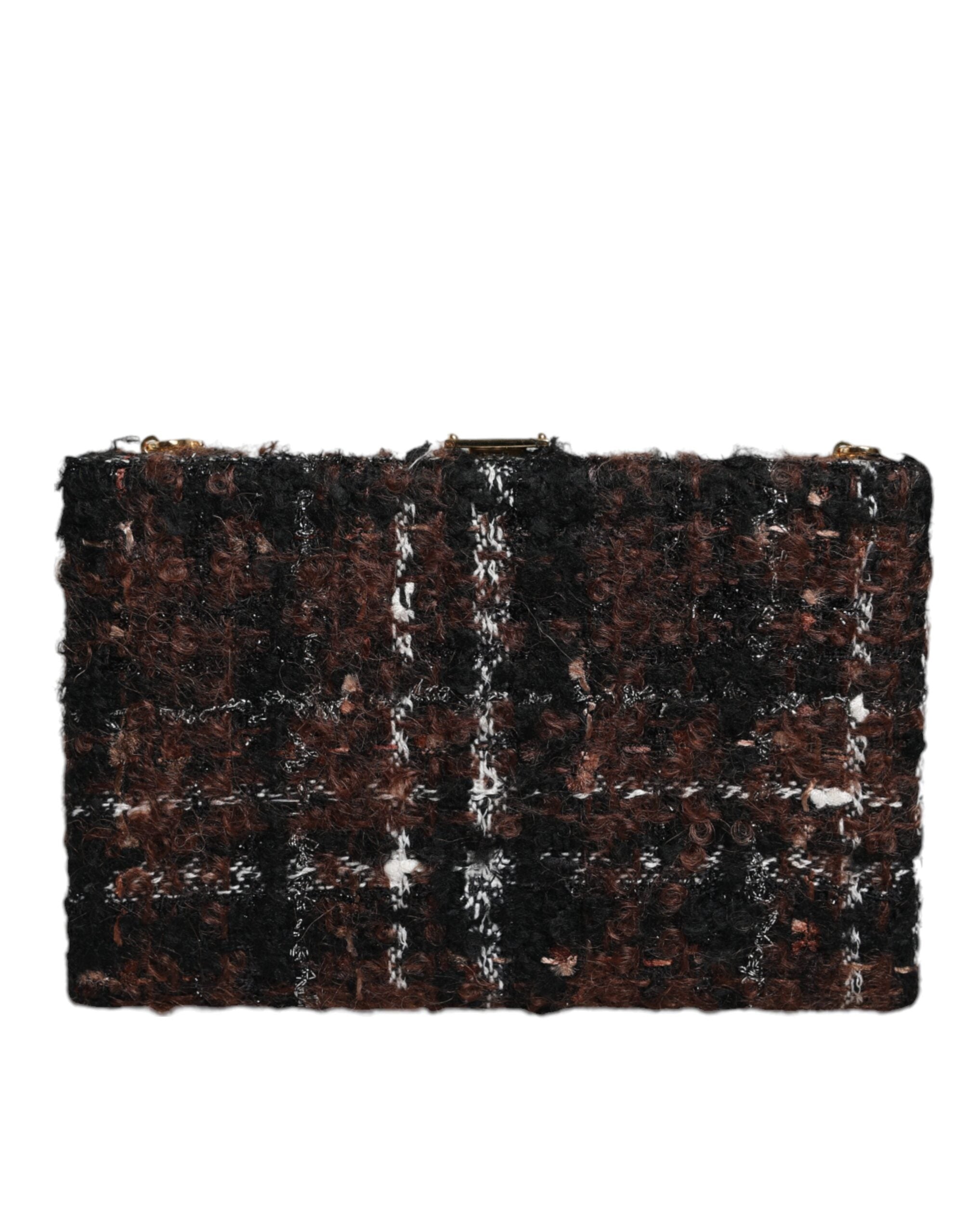 Flerfarget tweed blomster clutch kveldsfest veske crossbody-veske