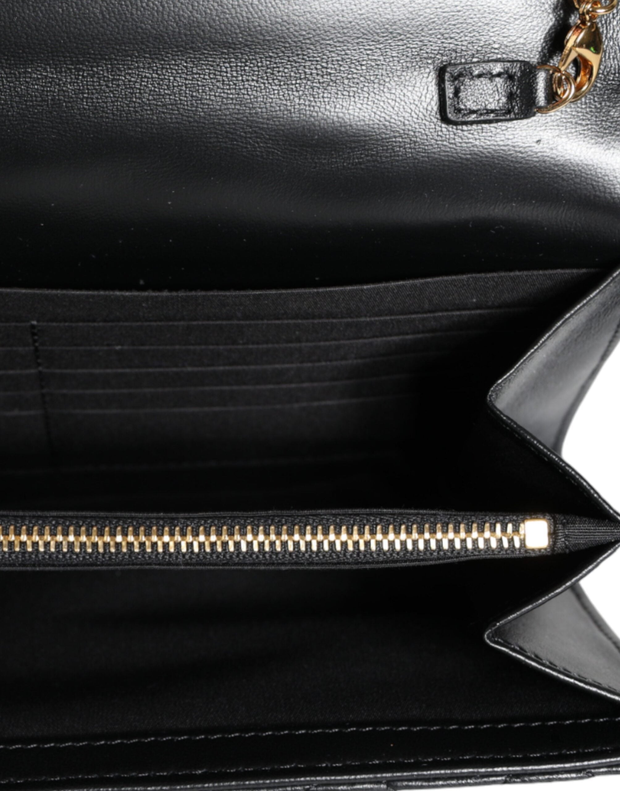 Svart quiltet nappaskinn crossbody-skulderveske