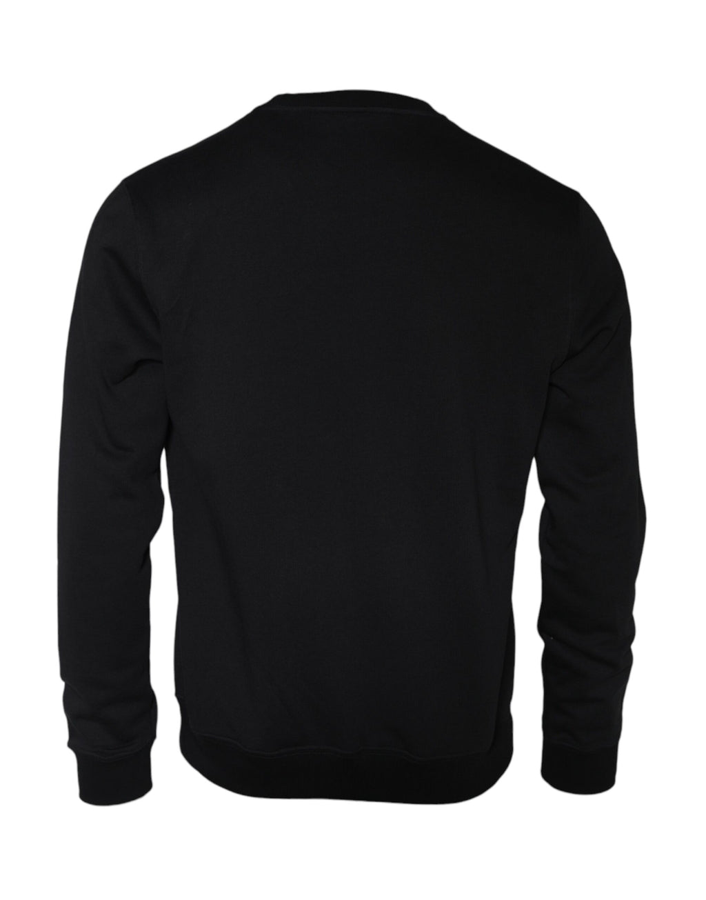 Svart Medusa fleece bomullsgenser med rund hals