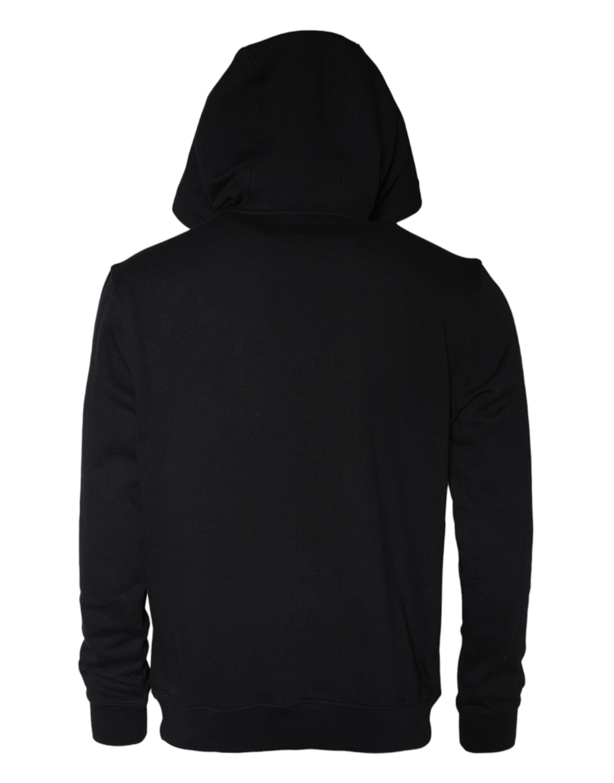 Svart Medusa-trykk bomullshettegenserPullover-genser