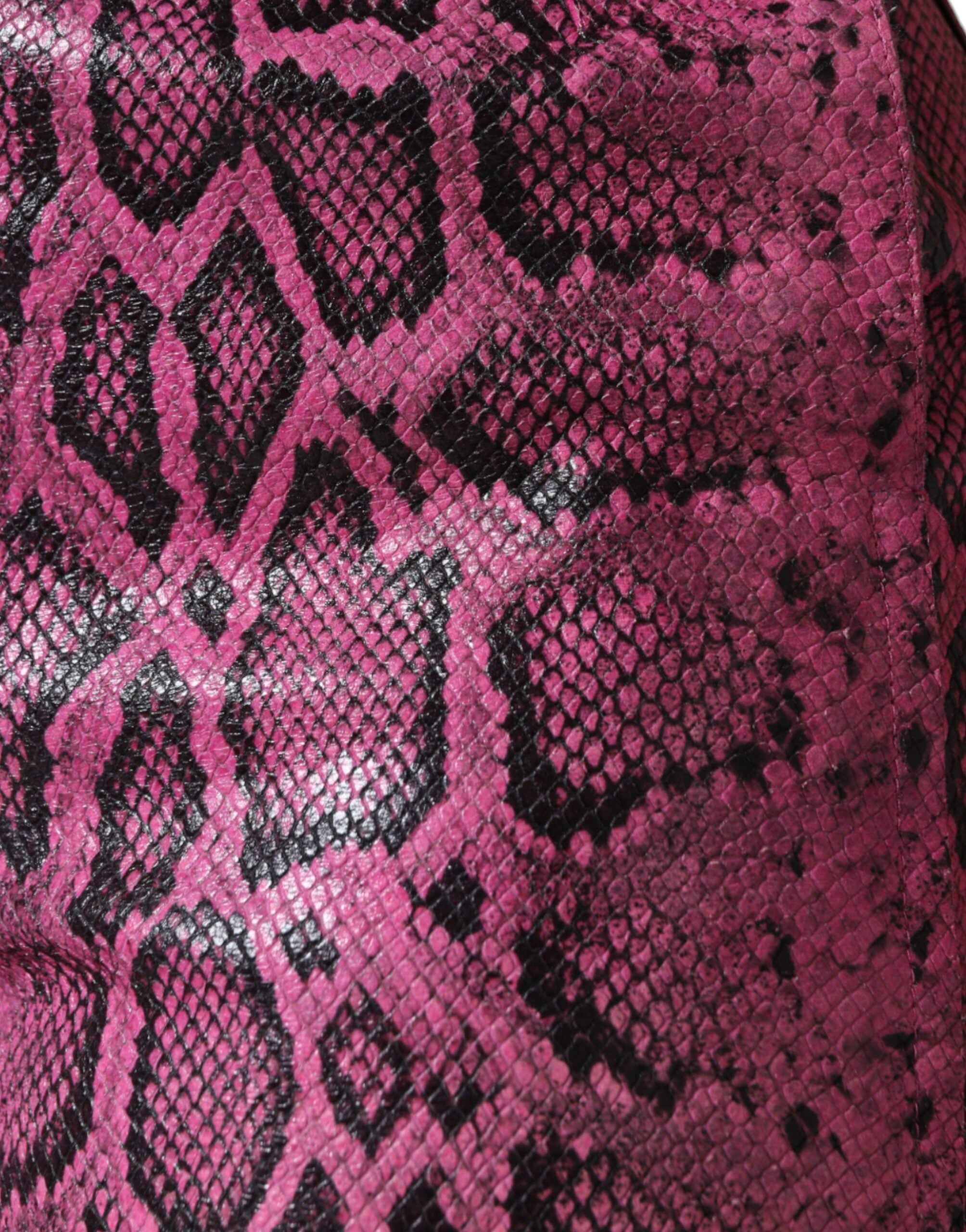 Rosa skinnshorts med høy midje