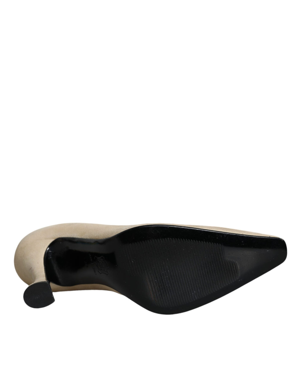 Beige mocka läder högklackade pumps skor