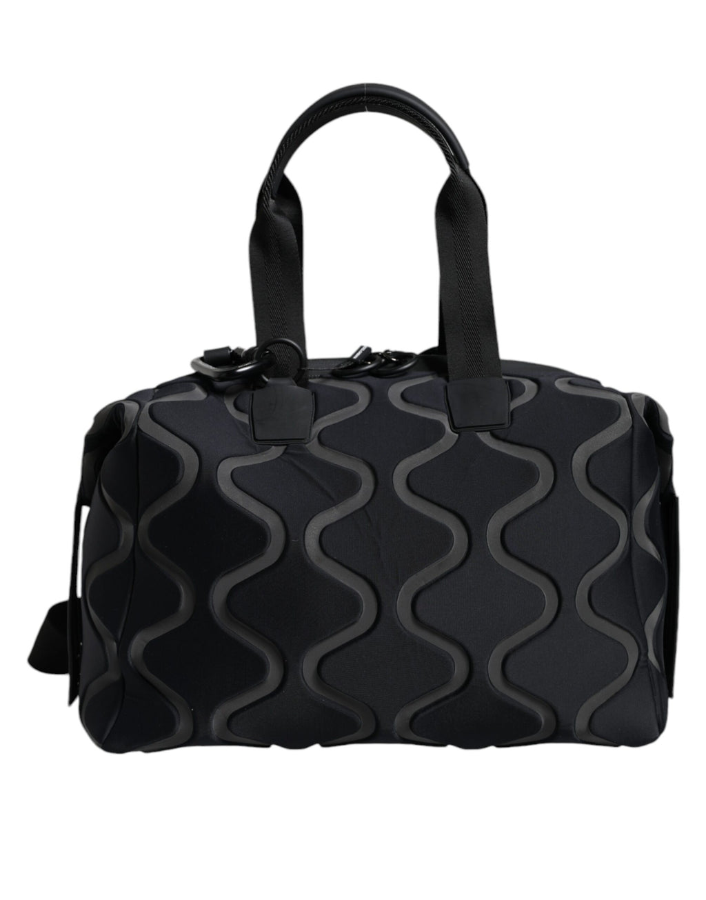 Svart neopren logotyp sport gym duffel axelväska