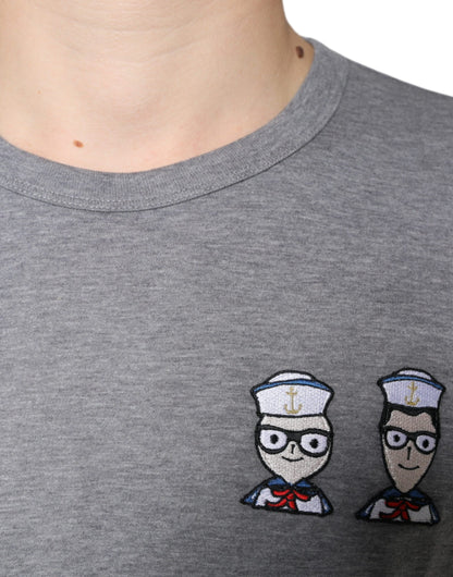 Dolce &amp; Gabbana Grå bomull #DGFamily kortärmad t-shirt